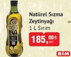 SIRIM NATÜREL SIZMA ZEYTİNYAĞI 1 L fiyat ve kampanya bilgisi
